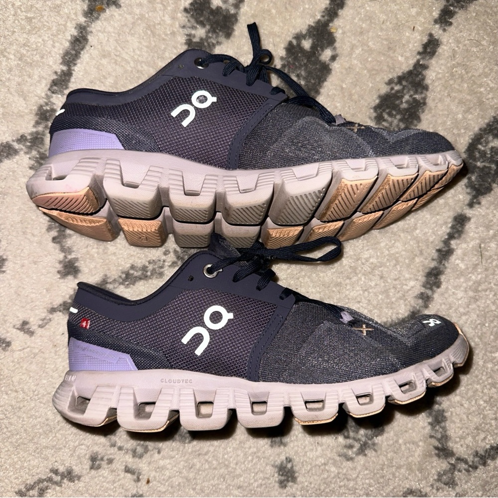 Size 8.5 On Cloud X 3 Midnight Heron Women's Running Walking Shoe